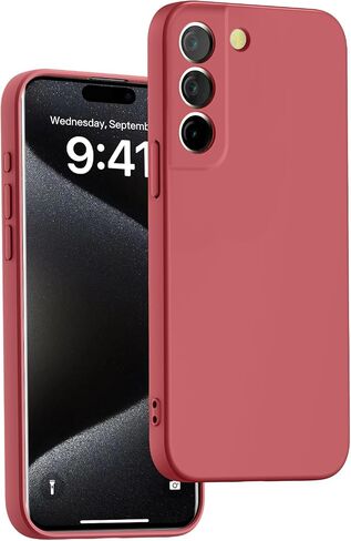 مصمم لجراب Galaxy S21 Plus، سيليكون نحيف مقاوم للصدمات [ناعم] [مضاد للخدش] [حماية من السقوط]، أحمر، MUS-XGJ-01-02 in Kuwait