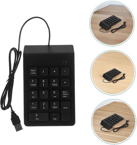 2 قطعة لوحة أرقام USB محمولة لوحة مفاتيح رقمية مدمجة لأجهزة الكمبيوتر المحمول وسطح المكتب لوحة مفاتيح الخدمات المصرفية المالية مع مفاتيح الوظائف السريعة واجهة USB للمحترفين المحمول in Kuwait