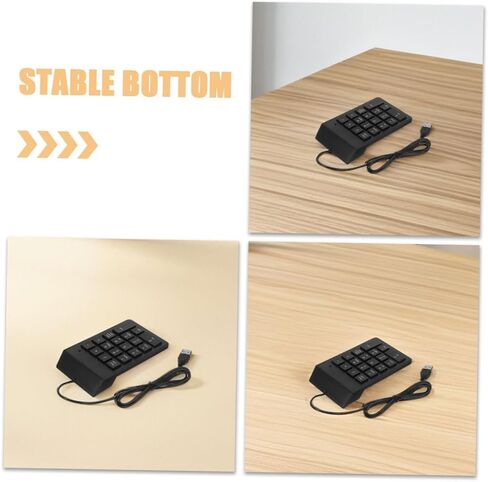 POPETPOP 2 قطعة لوحة أرقام USB سلكية لأجهزة الكمبيوتر المحمول المحمولة لوحة المفاتيح الرقمية مفاتيح مدمجة خفيفة الوزن لاستبدال لوحة المفاتيح للكمبيوتر المحمول والمحاسبة المالية in Saudi Arabia