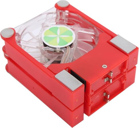 Laptop Cooling Pad, Portable Laptop Cooling Fan Stand, Folding Laptop Cooling Pad Double Fans LED Blue Light Notebook Computer Cooler(red) in Saudi Arabia