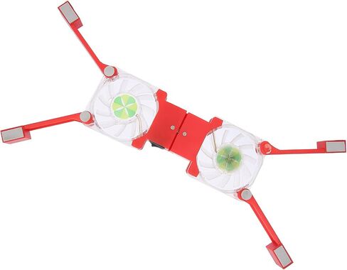 Laptop Cooling Pad, Portable Laptop Cooling Fan Stand, Folding Laptop Cooling Pad Double Fans LED Blue Light Notebook Computer Cooler(red) in Saudi Arabia