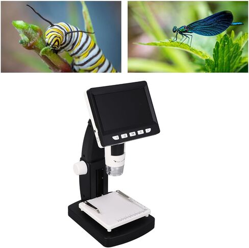 1000X Digital Microscope, 1080P Magnifier with 8 Adjustable LED Lights, 4.3 Inch Screen for Circuit Board Inspection, and Jewelry Examination, Skin Inspection, 1000x in Saudi Arabia