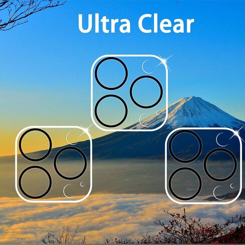 3 قطع من واقي عدسة الكاميرا الزجاجي المقوى لهاتف iPhone 14 Pro 6.1 بوصة وiPhone 14 Pro Max 6.7 بوصة، فائق الدقة، صلابة 9H، مضاد للخدش، سهل التركيب [لا يؤثر على اللقطات الليلية] in Kuwait