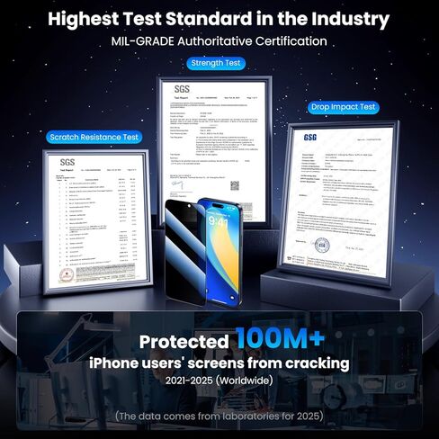 واقي شاشة للخصوصية غير لامع من Uyiton لهاتف iPhone 17 Pro Max - مضاد لبصمات الأصابع [سهل التركيب] مضاد للتجسس ومضاد للكسر بتغطية كاملة 9H غطاء شاشة من الزجاج المقوى، عبوتان in Kuwait