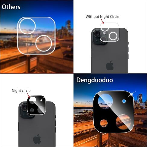 3 قطع من واقي عدسة الكاميرا الزجاجي المقوى لهاتف iPhone 14 Pro 6.1 بوصة وiPhone 14 Pro Max 6.7 بوصة، فائق الدقة، صلابة 9H، مضاد للخدش، سهل التركيب [لا يؤثر على اللقطات الليلية] in Kuwait