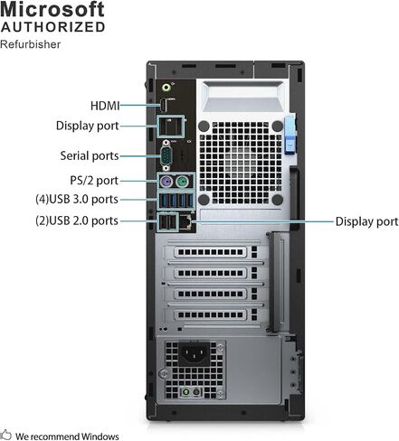 Dell Optiplex Mini Tower i7 Desktop 7050 Computer PC, 7050 Mini Tower Windows 11 Pro, Quad Core i7-7th 3.4GHz up to 4.0GHz, 16GB RAM, 512GB SSD, Keyboard (Renewed) in Saudi Arabia