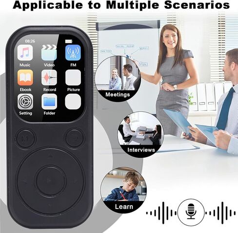 Dpofirs MP3 Player with Bluetooth 5.4, Portable Music Player with HiFi Sound for Sports Runners, 2inch Screen, 500mAh, Book Reader, Alarm Clock, FM, 128GB Expandable (No Small Memory Card) in Saudi Arabia
