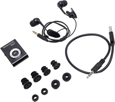 IPX8 Water Proof MP3 Player for Swimming, 8GB Underwater Music Player with Lossless Sound, Secure Clip & Water Proof Headphones for Diving, Surfing, Running, Skiing (Blue) in Saudi Arabia