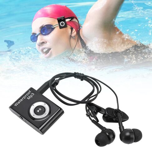 IPX8 Water Proof MP3 Player for Swimming, 8GB Underwater Music Player with Lossless Sound, Secure Clip & Water Proof Headphones for Diving, Surfing, Running, Skiing (Blue) in Saudi Arabia