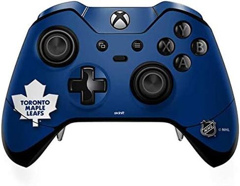 Skinit Decal Gaming Skin Compatible with Xbox One Elite Controller - Officially Licensed NHL Toronto Maple Leafs Solid Background Design in Saudi Arabia