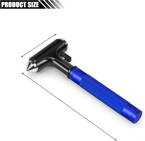 Car Glass Breaker with Seat Belt Cutter, Car Window Breaker Tool Automotive Safety Hammer, 3 in 1 Emergency Escape Tool for Vehicle Accidents, Car Hard Aluminium Alloy Head Design (Blue) in Saudi Arabia