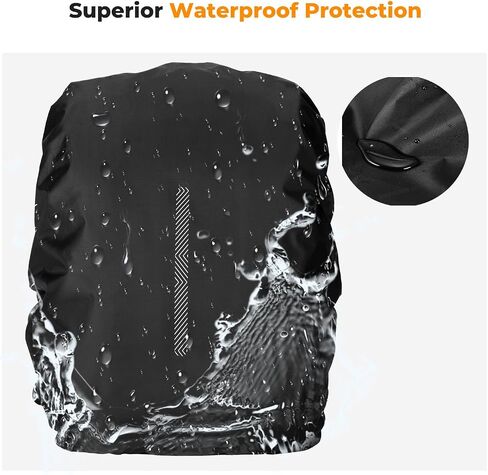 K&F Concept Waterproof Backpack Rain Cover with Reflective Strip, Waterproof Ultralight Backpack Cover for Hiking, Camping, Biking, Outdoor, Traveling in Saudi Arabia