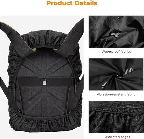 K&F Concept Waterproof Backpack Rain Cover with Reflective Strip, Waterproof Ultralight Backpack Cover for Hiking, Camping, Biking, Outdoor, Traveling in Saudi Arabia
