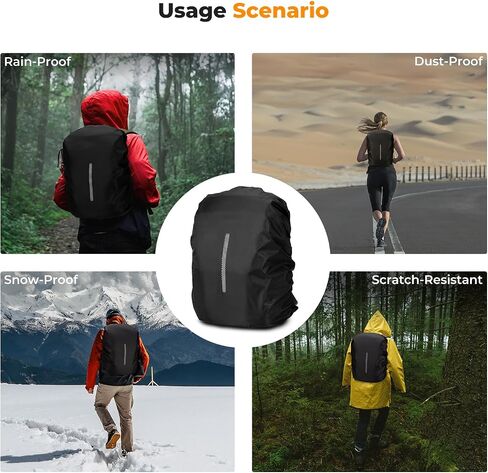 K&F Concept Waterproof Backpack Rain Cover with Reflective Strip, Waterproof Ultralight Backpack Cover for Hiking, Camping, Biking, Outdoor, Traveling in Saudi Arabia