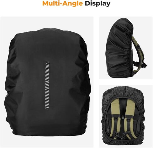 K&F Concept Waterproof Backpack Rain Cover with Reflective Strip, Waterproof Ultralight Backpack Cover for Hiking, Camping, Biking, Outdoor, Traveling in Saudi Arabia