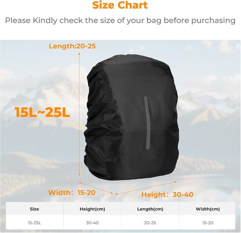 K&F Concept Waterproof Backpack Rain Cover with Reflective Strip, Waterproof Ultralight Backpack Cover for Hiking, Camping, Biking, Outdoor, Traveling in Saudi Arabia