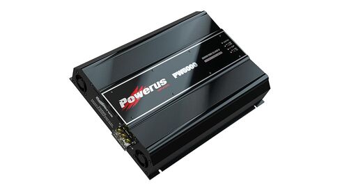 مضخم سيارة PW5000 2 أوم كامل المدى بقناة واحدة فئة D، 5600 وات RMS @12.6V / 6400W @14.4V، قطعة واحدة، تعزيز الجهير، HPF/LPF Crossover، محدد الصوت التلقائي in Kuwait