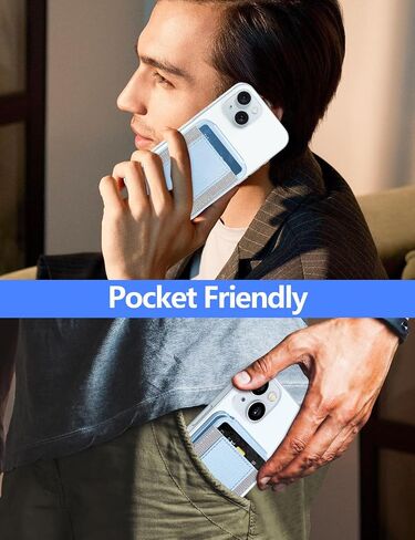 for MagSafe Wallet Stand for iPhone 16/15/14/13/12 Series, Magnetic Cards Holder, RFID Leather, Black in Saudi Arabia