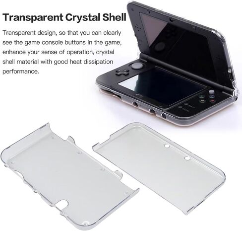 GRABOTE New Protective Shell Clear Crystal Transparent Hard Case Compatible with Nintendo New 3DS XL LL 2015 Model in Saudi Arabia