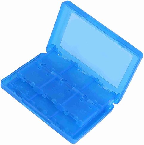 حافظة حامل خرطوشة بطاقة الألعاب Aramox 22 لجهاز 3DS DSL DSI LL، صندوق تخزين بلاستيكي PP مع بطاقتي SD، 2 بطاقة TF، قلمين، حماية من الغبار، تصميم الجيب (أزرق) in Saudi Arabia