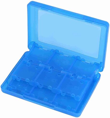 حافظة حامل خرطوشة بطاقة الألعاب Aramox 22 لجهاز 3DS DSL DSI LL، صندوق تخزين بلاستيكي PP مع بطاقتي SD، 2 بطاقة TF، قلمين، حماية من الغبار، تصميم الجيب (أزرق) in Saudi Arabia