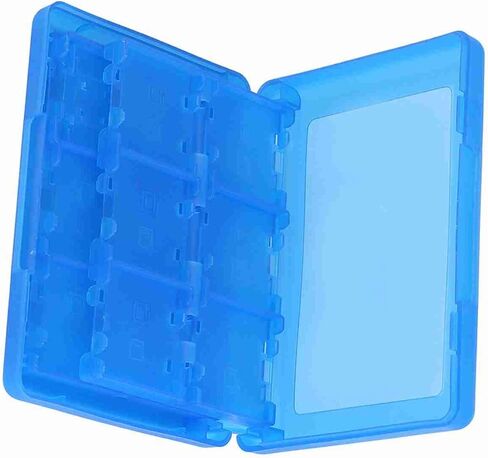 حافظة حامل خرطوشة بطاقة الألعاب Aramox 22 لجهاز 3DS DSL DSI LL، صندوق تخزين بلاستيكي PP مع بطاقتي SD، 2 بطاقة TF، قلمين، حماية من الغبار، تصميم الجيب (أزرق) in Saudi Arabia