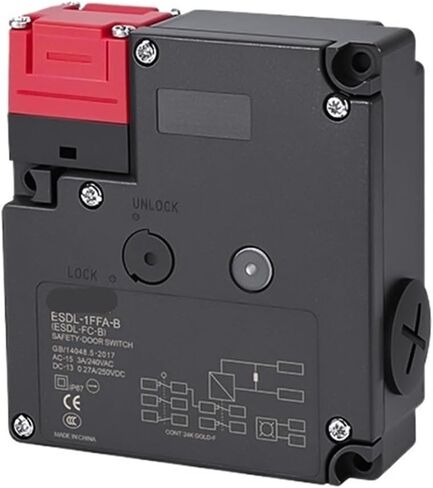 SafetyDoorInterlock Switch Plug-in القفل الكهرومغناطيسي LimiSwitch CNC Machine قفل باب الأمان قفل ميكانيكي (ESDS-K5 10PCS) in Saudi Arabia