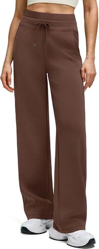 G4Free Smoofit Modal Soft Women's Wide Leg Sweatpants with Pockets Drawstring Double Layer Waist Casual Pants in Saudi Arabia