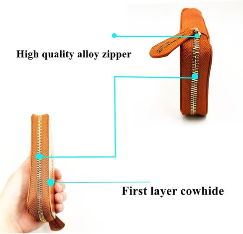 shrxy Fly Fishing Sequin Lure Bait Storage Wallet, Cowhide Leather, Felt Fly Dryer,stream Bait Tackle Bag in Saudi Arabia
