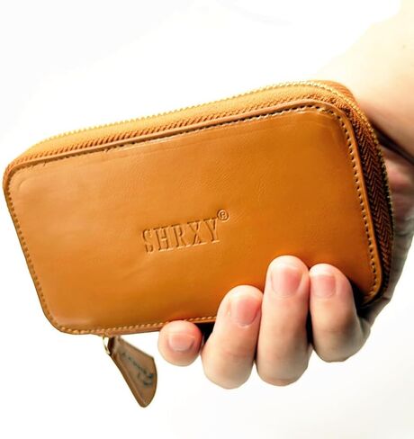 shrxy Fly Fishing Sequin Lure Bait Storage Wallet, Cowhide Leather, Felt Fly Dryer,stream Bait Tackle Bag in Saudi Arabia