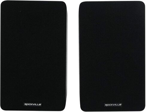 Rockville BLUAMP 150 Home Stereo Bluetooth Amplifier Receiver Bundle with (2) RockShelf 54B 360w Black 5.25" Home Theater Bookshelf Speakers & Blue 14G50 OFC Speaker Wire (3 Items) in Saudi Arabia
