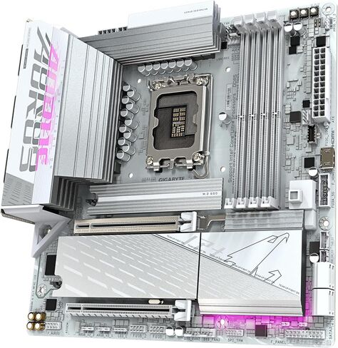 GIGABYTE B860M AORUS Elite WF6E ICE Motherboard - Intel Core Ultra Series CPUs, 12+1+2+1 Phases VRM, up to 9200MHz DDR5, 1xPCIe 5.0 + 2xPCIe 4.0 M.2, 2.5GbE LAN, WiFi 6E, USB 4 in Saudi Arabia