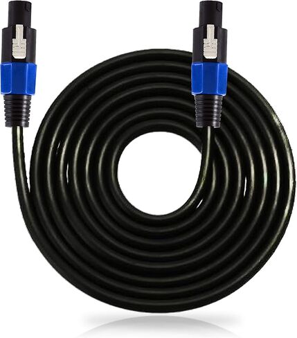 Pyle-Pro Audio Cord Connector to Male Speakon Connection 30 ft 12 Gauge Black Heavy Duty Professional Speaker Cable Wire-Delivers Sound-Pyle PPSS30, USB in Saudi Arabia