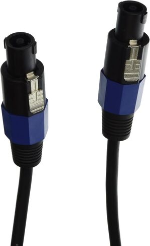 Pyle-Pro Audio Cord Connector to Male Speakon Connection 30 ft 12 Gauge Black Heavy Duty Professional Speaker Cable Wire-Delivers Sound-Pyle PPSS30, USB in Saudi Arabia