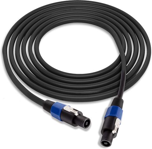 Pyle-Pro Audio Cord Connector to Male Speakon Connection 30 ft 12 Gauge Black Heavy Duty Professional Speaker Cable Wire-Delivers Sound-Pyle PPSS30, USB in Saudi Arabia