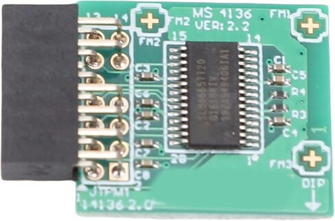 Dpofirs TPM2.0 Encryption Security 14 Pin, MS 4136 TPM 2.0 Computer Adapter for Motherboard, Trust Platform Module 2. in Saudi Arabia