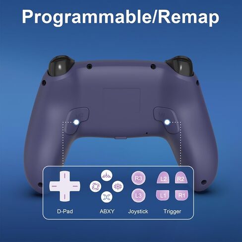 وحدة تحكم لاسلكية MWCG لجهاز PS5، متوافقة مع PS5 Pro/Slim/PC، اهتزاز مزدوج، وظيفة معدلة، 8 أوضاع إضاءة، مقبس صوت 3.5 مم، لوحة ألعاب للتحكم في الحركة ذات 6 محاور مع مكبر صوت in Kuwait