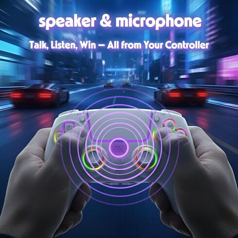 FLUY-E RGB Wireless Controller for PS5/PC – Compatible with PS5, PS5 Slim & PS5 Pro, Hall Effect Joysticks and Triggers, Dual Vibration, Six-Axis Sensor, Touch Panel, Turbo & Programmable Buttons, Ergonomic Design in Saudi Arabia