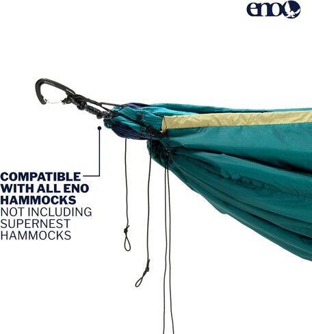 ENO Ember UnderQuilt - Protective and Warm Hammock Quilt with Recycled Synthetic Insulation - for Camping, Hiking, Backpacking, Festival, Travel, or The Beach - Marine/Tan in Saudi Arabia