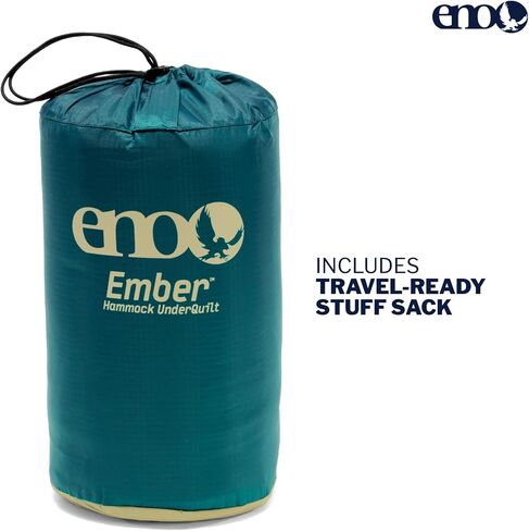 ENO Ember UnderQuilt - Protective and Warm Hammock Quilt with Recycled Synthetic Insulation - for Camping, Hiking, Backpacking, Festival, Travel, or The Beach - Marine/Tan in Saudi Arabia