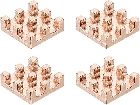 patikil النحاس المبرد 6x6x2mm، 4 قطع الحرارة بالوعة المبرد برودة لراسبيري بي رقاقة وحدة المعالجة المركزية السلطة الترانزستور fet ic مكبر كهربائي in Saudi Arabia