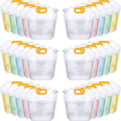 1.3 Gallon Collapsible Water Storage Bag Emergency Jug Container Clear Plastic Water Bladder for Outdoor Sport Camping Hiking No Leak, Freezable, Odorless, Flat Folding (No Scale) in Saudi Arabia