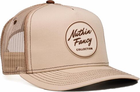 قبعة Nuthin Fancy CO Pioneer Snapback، قبعة سائق الشاحنة قابلة للتعديل للرجال والنساء مع تباين تحت الفاتورة، نقدًا - أسود وأبيض in Kuwait
