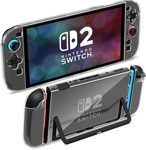 Dockable Clear Case for Nintendo Switch 2 (2025) – Slim Fit Protective Cover with Soft TPU Grip & Hard PC Back – Shockproof, Anti-Scratch in Saudi Arabia
