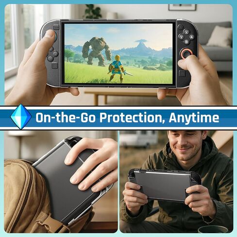 Dockable Clear Case for Nintendo Switch 2 (2025) – Slim Fit Protective Cover with Soft TPU Grip & Hard PC Back – Shockproof, Anti-Scratch in Saudi Arabia