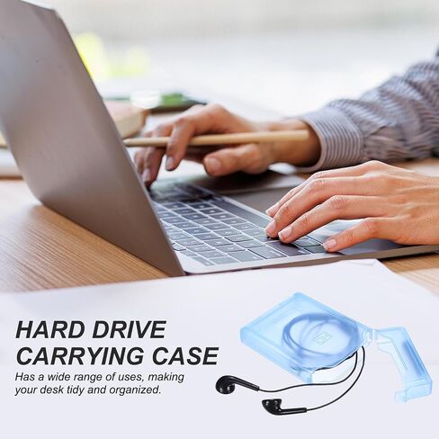 PATIKIL 6.5" x 4.5" Hard Drive Disk Case, 2Pcs Plastic Hard Disk Storage Box Portable Anti-Static Case for 3.5" External SSD HDD, Grey in Saudi Arabia