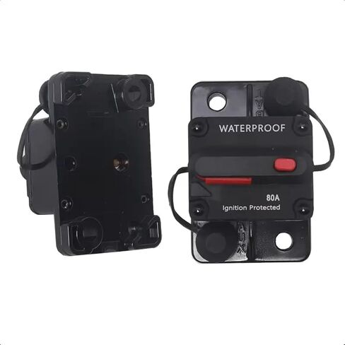 【1PCS】 Car Fuse Holde 30A-300A AMPCircuit Breaker Fuse Reset 12-48V DC Waterproof Fuse Box Fuse Car Fusibles Amplificador(80A) in Saudi Arabia