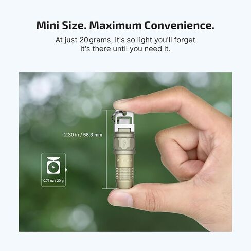 OLIGHT iUltra Rechargeable EDC Flashlight, 80 Lumens Mini LED Keychain Light, Easy take with Pocket or Attach to Keyring, Bag, for Everyday Carry and Emergencies (Olive-Green) in Saudi Arabia