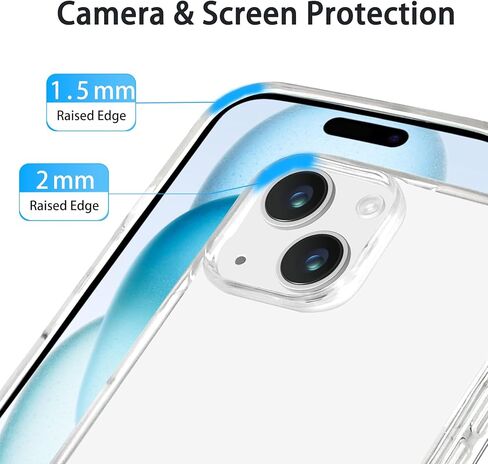 JJGoo متوافق مع حافظة iPhone 17، حافظات هاتف شفافة مضادة للصدمات، غطاء واقٍ خلفي صلب مضاد للخدش من البولي كربونات in Saudi Arabia