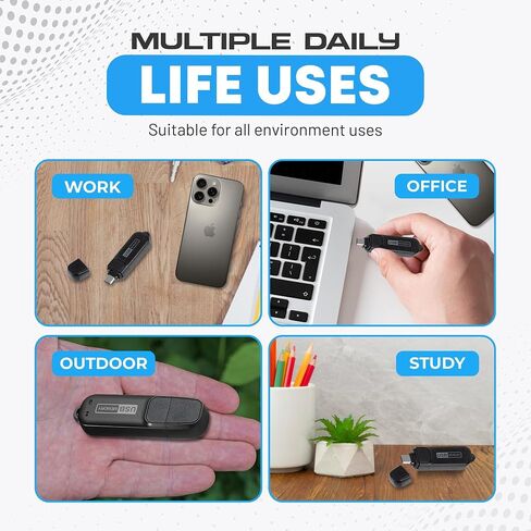 جهاز ملاحظات صوتي رقمي USB-C للملاحظات والمحاضرات والاجتماعات - تخزين لمدة 288 ساعة، بطارية 26 ساعة، ختم التاريخ والوقت، سهولة التشغيل على جهاز الكمبيوتر/جهاز Mac - أداة ملاحظات صوتية مدمجة للاستخدام اليومي in Saudi Arabia